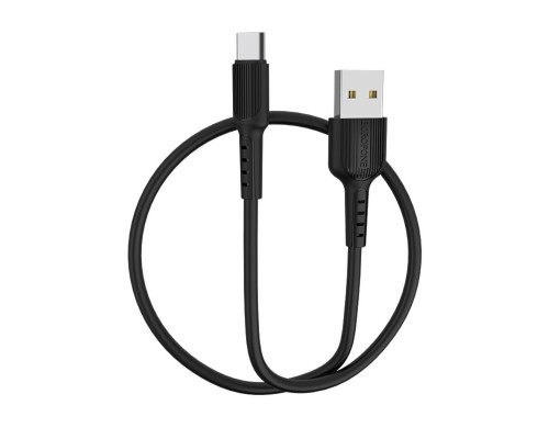 Кабель BOROFONE BX16 USB to Type-C 2A, 1m, PVC, TPE connectors, Black (6957531099475) Кабель BOROFONE BX16 USB to Type-C 2A, 1m, PVC, TPE connectors, Black (6957531099475)