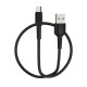 Кабель BOROFONE BX16 USB to Type-C 2A, 1m, PVC, TPE connectors, Black (6957531099475)