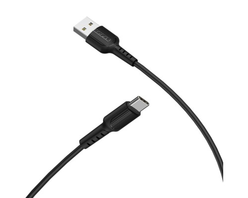 Кабель BOROFONE BX16 USB to Type-C 2A, 1m, PVC, TPE connectors, Black (6957531099475) Кабель BOROFONE BX16 USB to Type-C 2A, 1m, PVC, TPE connectors, Black (6957531099475)