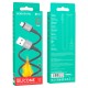 Кабель BOROFONE BX83 Micro Famous silicone charging data cable Black (6974443386387)