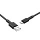 Кабель BOROFONE BX31 USB to Type-C 3A, 1m, silicone, TPE connectors, Black (6931474710390)