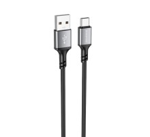 Кабель BOROFONE BX83 Type-C Famous silicone charging data cable Black (6974443386417)
