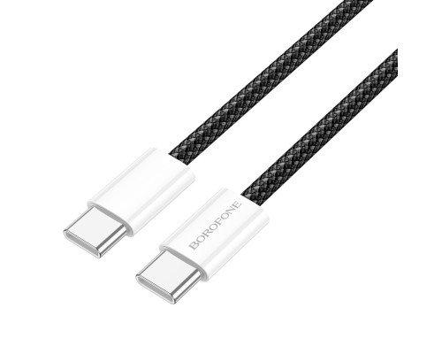 Кабель BOROFONE BX103 Original 60W charging data cable Type-C to Type-C Black (6941991109485) Кабель BOROFONE BX103 Original 60W charging data cable Type-C to Type-C Black (6941991109485)