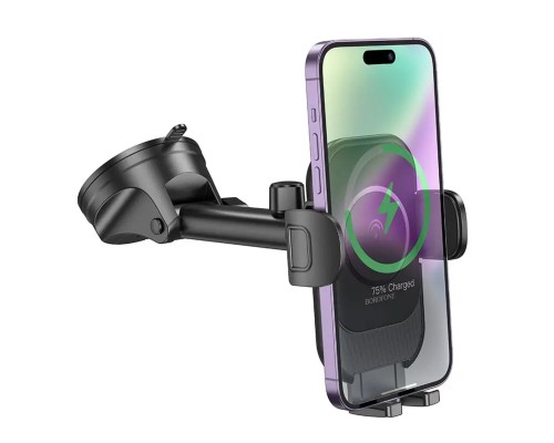 Автотримач для телефона з БЗП BOROFONE BH203 Blue Charm wireless fast charging car holder(center console) (BH203) Автотримач для телефона з БЗП BOROFONE BH203 Blue Charm wireless fast charging car holder(center console) (BH203)
