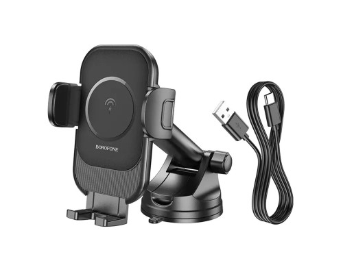 Автотримач для телефона з БЗП BOROFONE BH203 Blue Charm wireless fast charging car holder(center console) (BH203) Автотримач для телефона з БЗП BOROFONE BH203 Blue Charm wireless fast charging car holder(center console) (BH203)