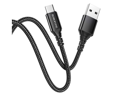 Кабель BOROFONE BX54 Ultra bright Micro-USB 1m 2.4A Black (6931474745811)