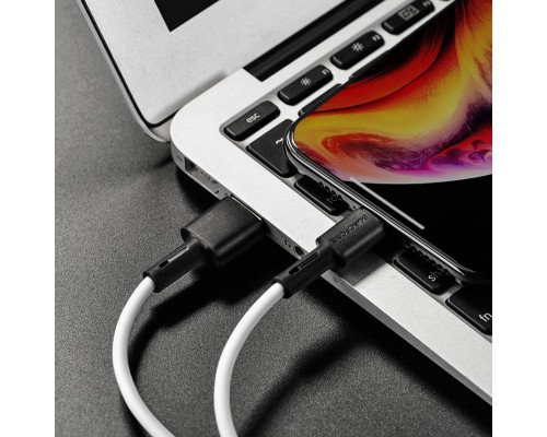 Кабель BOROFONE BX31 USB to iP 2.4A, 1m, silicone, TPE connectors, White (6931474710369) Кабель BOROFONE BX31 USB to iP 2.4A, 1m, silicone, TPE connectors, White (6931474710369)