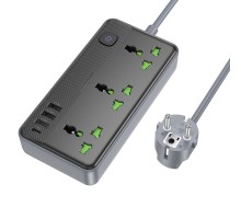 Мережевий подовжувач BOROFONE BAC2A Leya 3 position socket(1C3A)(EU) Black (6941991111440)
