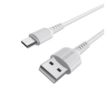 Кабель BOROFONE BX16 USB to Micro 2A, 1m, PVC, TPE connectors, White (6957531099482)