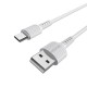 Кабель BOROFONE BX16 USB to Micro 2A, 1m, PVC, TPE connectors, White (6957531099482)