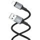 Кабель BOROFONE BX83 iP Famous silicone charging data cable Black (6974443386356)