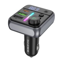 АЗП з FM-модулятором BOROFONE BC50  Ascenso PD20W+QC3.0 car BT FM transmitter Black (6941991115257)