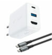 Мережевий зарядний пристрій ACEFAST A17 65W GaN multi-function HUB charger set White (AFA17W)