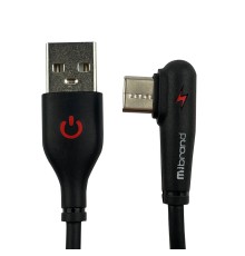 Кабель Mibrand MI-11 Two Colour Elbow Charging Line USB for Type-C 2A 1m Black (MIDC/11TB)