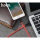 Кабель HOCO X21 USB to iP 2A, 1m, silicone, TPE connectors, Black+Red (6957531071372)