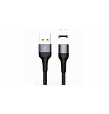 Кабель Usams US-SJ336 U29 Aluminum Alloy Lightning Magnetic Cable 2m Black (SJ336USB01)