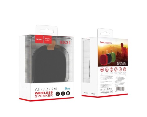 Портативна колонка HOCO BS31 Bright sound sports wireless speakerr Black (6931474708571) Портативна колонка HOCO BS31 Bright sound sports wireless speakerr Black (6931474708571)