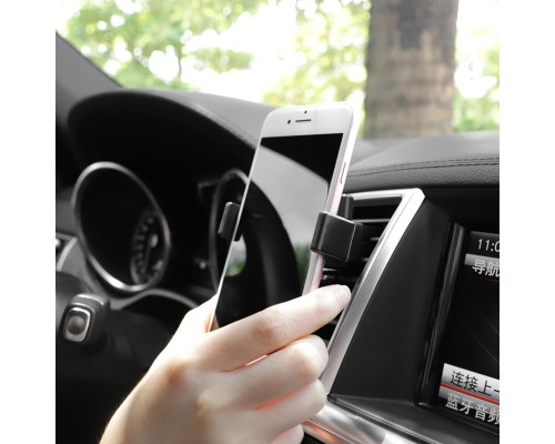 Тримач для мобільного HOCO CA38 Platinum sharp air outlet in-car holder Black (6957531086338) Тримач для мобільного HOCO CA38 Platinum sharp air outlet in-car holder Black (6957531086338)