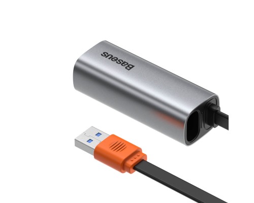 USB-Hub Baseus Steel Cannon Series USB A Gigabit LAN Adapter Dark grey (CAHUB-AD0G) USB-Hub Baseus Steel Cannon Series USB A Gigabit LAN Adapter Dark grey (CAHUB-AD0G)