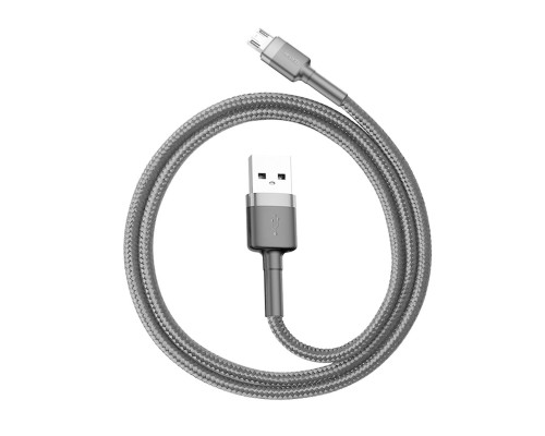 Кабель Baseus cafule Cable USB For Micro 2.4A 0.5M Gray+Black (CAMKLF- AG1)