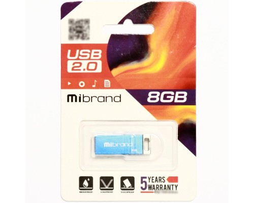 Флеш-накопичувач Mibrand USB 2.0 Chameleon 8Gb Blue (MI2.0/CH8U6U) Флеш-накопичувач Mibrand USB 2.0 Chameleon 8Gb Blue (MI2.0/CH8U6U)