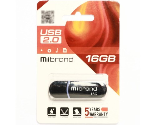 Флеш-накопичувач Mibrand USB 2.0 Panther 16Gb Black (MI2.0/PA16P2B) Флеш-накопичувач Mibrand USB 2.0 Panther 16Gb Black (MI2.0/PA16P2B)