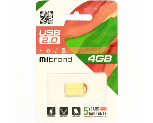 Флеш-накопичувач Mibrand USB 2.0 Lynx 4Gb Gold (MI2.0/LY4M2G) Флеш-накопичувач Mibrand USB 2.0 Lynx 4Gb Gold (MI2.0/LY4M2G)