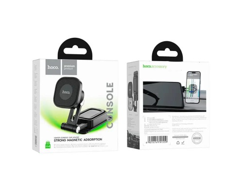 Тримач для мобільного HOCO H4 Mike magnetic car mount(center console) Black (6931474791559) Тримач для мобільного HOCO H4 Mike magnetic car mount(center console) Black (6931474791559)