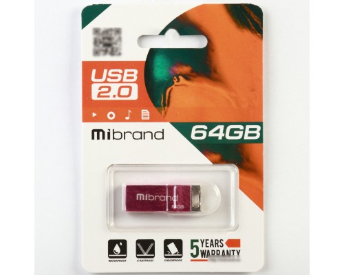 Флеш-накопичувач Mibrand USB 2.0 Chameleon 64Gb Pink (MI2.0/CH64U6P) Флеш-накопичувач Mibrand USB 2.0 Chameleon 64Gb Pink (MI2.0/CH64U6P)