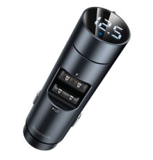 АЗП з FM-модулятором Baseus Energy Column Car Wireless MP3 Charger (PPS Quick Charger-English) Dark (CCNLZ-C0G)