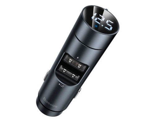 АЗП з FM-модулятором Baseus Energy Column Car Wireless MP3 Charger (PPS Quick Charger-English) Dark (CCNLZ-C0G)