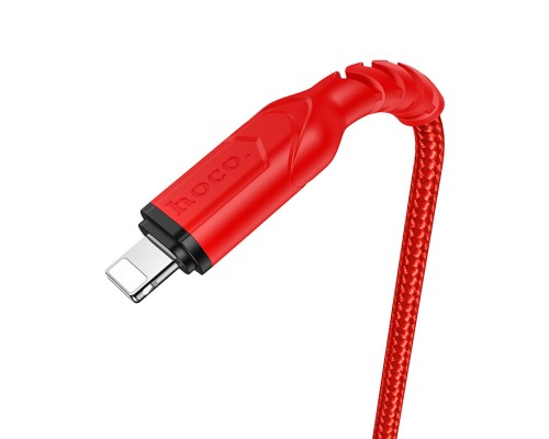 Кабель HOCO X59 USB to iP 2.4A, 1m, nylon, TPE connectors, Red (6931474744876) Кабель HOCO X59 USB to iP 2.4A, 1m, nylon, TPE connectors, Red (6931474744876)