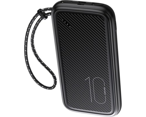 Зовнішній акумулятор Usams US-CD150 PB56 Power Bank with Lanyard 10000mah Black (10KCD15001)