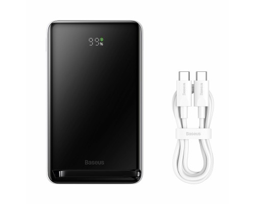 Зовнішній акумулятор Baseus Magnetic Bracket Wireless Fast Charge Power Bank 10000mAh 20W White (PPCX000202) Зовнішній акумулятор Baseus Magnetic Bracket Wireless Fast Charge Power Bank 10000mAh 20W White (PPCX000202)