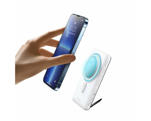 Зовнішній акумулятор Baseus Magnetic Bracket Wireless Fast Charge Power Bank 10000mAh 20W White (PPCX000202) Зовнішній акумулятор Baseus Magnetic Bracket Wireless Fast Charge Power Bank 10000mAh 20W White (PPCX000202)