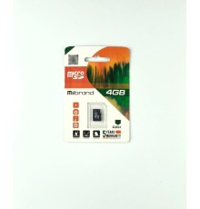 Карта пам'яті microSDHC Mibrand 4Gb class 4 (MICDC4/4GB)