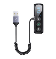 Bluetooth ресивер Usams US-SJ503 Car Digital Display FM Wireless Audio Receiver Black (SJ503JSQ01)