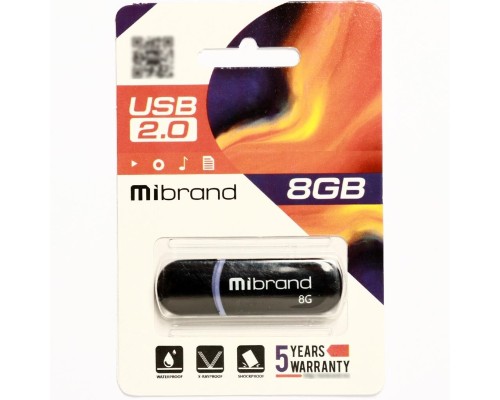 Флеш-накопичувач Mibrand USB 2.0 Panther 8Gb Black (MI2.0/PA8P2B) Флеш-накопичувач Mibrand USB 2.0 Panther 8Gb Black (MI2.0/PA8P2B)