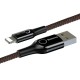Кабель Baseus C-shaped Light Intelligent Power-off Cable 2.4A 1m Black (CALCD-01)