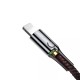 Кабель Baseus C-shaped Light Intelligent Power-off Cable 2.4A 1m Black (CALCD-01)