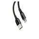 Кабель Baseus C-shaped Light Intelligent Power-off Cable 2.4A 1m Black (CALCD-01)