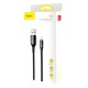 Кабель Baseus C-shaped Light Intelligent Power-off Cable 2.4A 1m Black (CALCD-01)