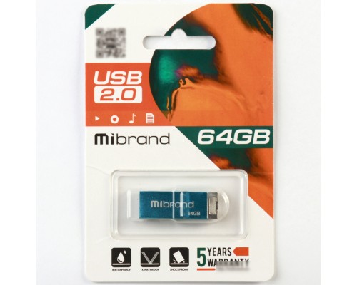 Флеш-накопичувач Mibrand USB 2.0 Chameleon 64Gb Light blue (MI2.0/CH64U6LU) Флеш-накопичувач Mibrand USB 2.0 Chameleon 64Gb Light blue (MI2.0/CH64U6LU)