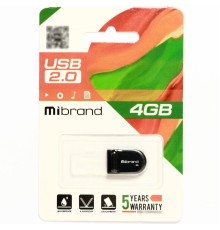 Флеш-накопичувач Mibrand USB 2.0 Scorpio 4Gb Black (MI2.0/SC4M3B)