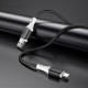 Кабель BOROFONE BX79 USB to iP 2.4A, 1m, silicone, silicone connectors, Black (6974443384741)