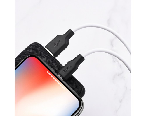 Кабель HOCO X21 Plus USB to iP 2.4A, 1m, silicone, silicone connectors, Black+White (6931474711816) Кабель HOCO X21 Plus USB to iP 2.4A, 1m, silicone, silicone connectors, Black+White (6931474711816)