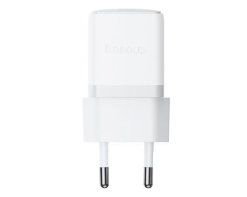 Мережевий зарядний пристрій Baseus Palm Fast Charger 1C 20W EU Moon White (with Baseus Mini White Cable USB-C to USB-C 60W (20V/3A) 1m Moon White) (P10111602213-01)