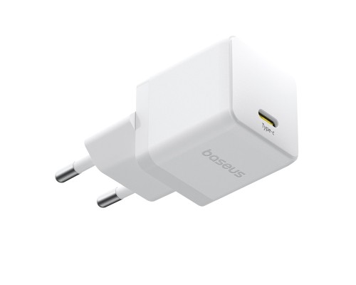 Мережевий зарядний пристрій Baseus Palm Fast Charger 1C 20W EU Moon White (with Baseus Mini White Cable USB-C to USB-C 60W (20V/3A) 1m Moon White) (P10111602213-01)