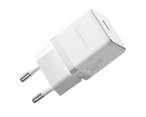 Мережевий зарядний пристрій Baseus Palm Fast Charger 1C 20W EU Moon White (with Baseus Mini White Cable USB-C to USB-C 60W (20V/3A) 1m Moon White) (P10111602213-01)