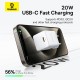 Мережевий зарядний пристрій Baseus Palm Fast Charger 1C 20W EU Moon White (with Baseus Mini White Cable USB-C to USB-C 60W (20V/3A) 1m Moon White) (P10111602213-01)